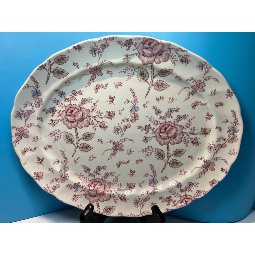 Mulberry Collection Serving Platter Looks Exactly Like Johnson Bros Rose Chintz